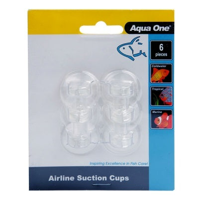 AQUA ONE SUCTION CUP AIRLINE 6PK