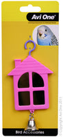 AVI ONE BIRD TOY MIRROR HOUSE SHAPED