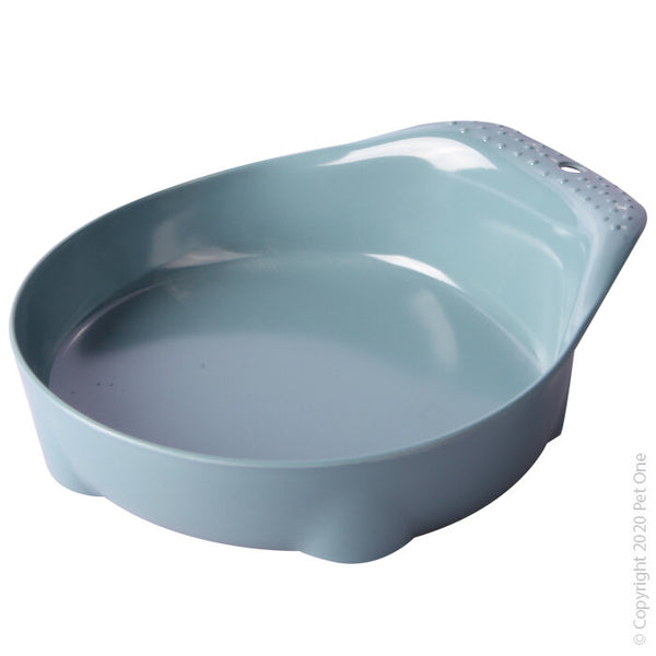 PET ONE SMALL ANIMAL BOWL MELAMINE [SIZE:210ML COLOUR:BLUE STONE]