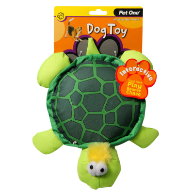 CLEARANCE PET ONE DOG TOY TURTLE WITH BIG SQUEAKER 27 X 24CM