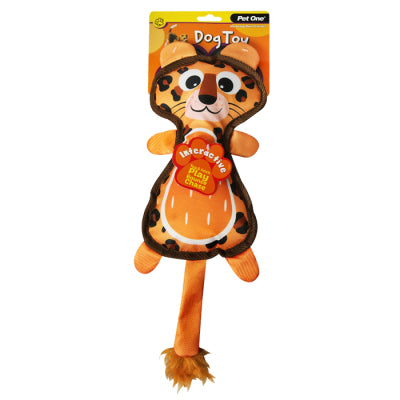 CLEARANCE PET ONE DOG TOY TIGER WITH SQUEAKER 42CM