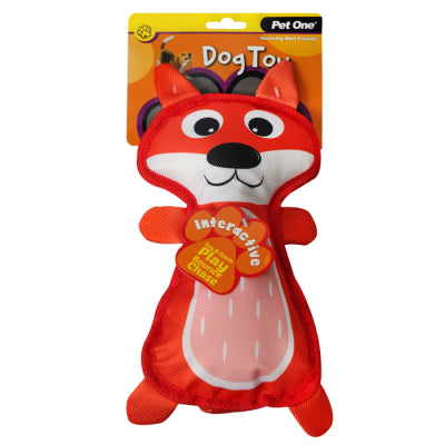 CLEARANCE PET ONE DOG TOY FOX WITH SQUEAKER 42CM