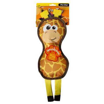 CLEARANCE PET ONE DOG TOY GIRAFFE WITH SQUEAKER 44CM
