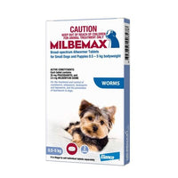 MILBEMAX ALL WORMER FOR DOGS UNDER 5KG 2 TABS