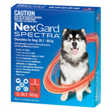 NEXGARD SPECTRA FOR DOGS 30.1-60KG RED [PACK SIZE:3 PACK]