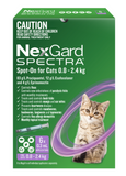 NEXGARD SPECTRA FOR CATS SPOT-ON [WGHT RANGE:0.8-2.4KG PACK SIZE:6 PACK]