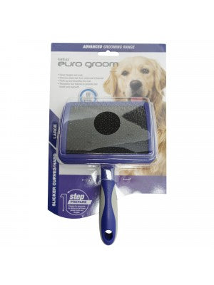 EURO GROOM DOG SLICKER BRUSH CURVED [SIZE:LARGE]