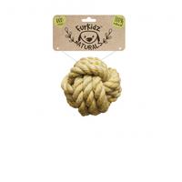 FURKIDZ NATURES CHOICE DOG TOY JUTE BALL 7CM 