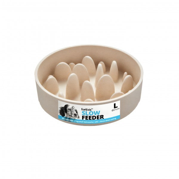 FURKIDZ SLOW FEEDER BOWL GREY [SIZE:21CM]