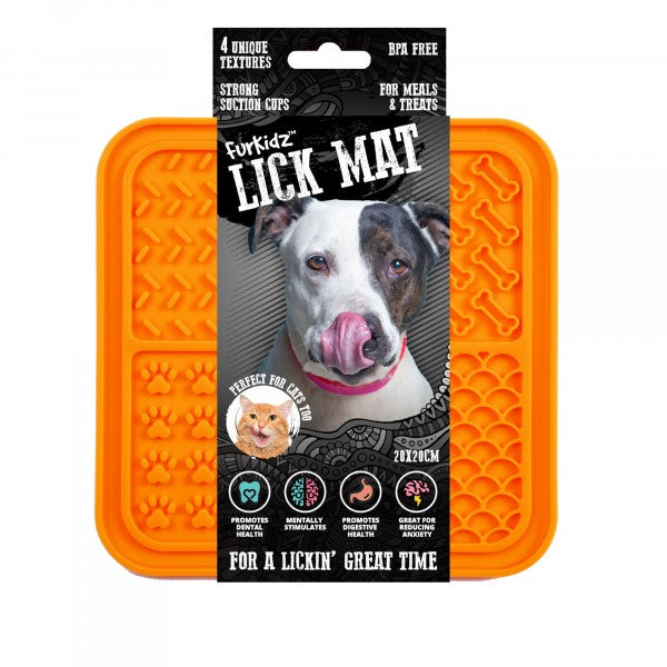 FURKIDZ LICK MAT [COLOUR:ORANGE]