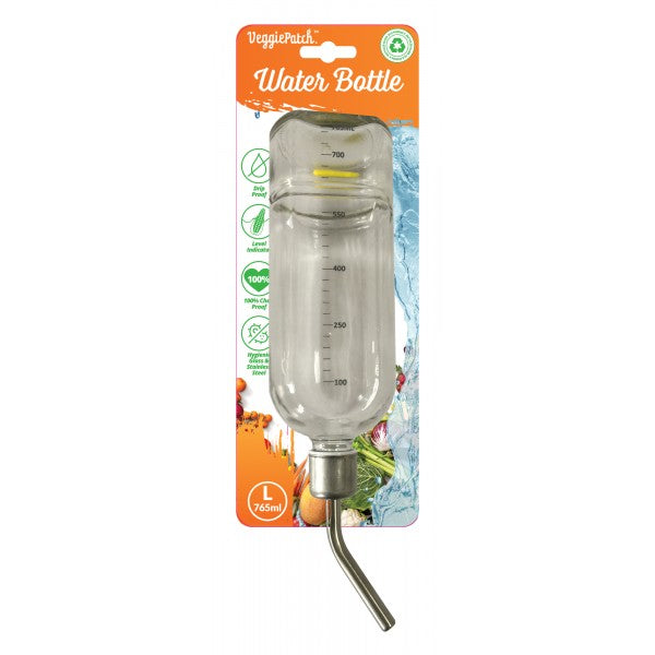 VEGGIE PATCH WATER BOTTLE GLASS [SIZE:LARGE - 765ML]