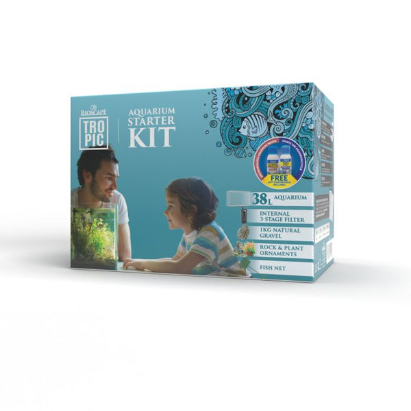 BIOSCAPE TROPIC AQUARIUM STARTER KIT [SIZE:38 LITRES SIZE:50 X 30 X 26CM]