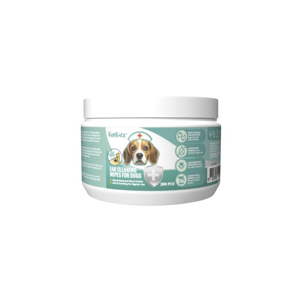 FURKIDZ EAR CLEANING WIPES FOR DOGS 200 PIECES