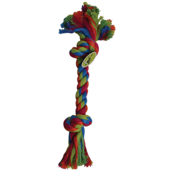 SCREAM DOG TOY 2-KNOT ROPE 22CM