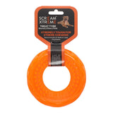 SCREAM XTREME DOG TOY TREAT TYRE LOUD [SIZE:MEDIUM/LARGE COLOUR:PINK]