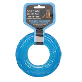 SCREAM XTREME DOG TOY TREAT TYRE LOUD [SIZE:XLARGE COLOUR:BLUE]