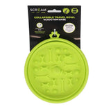SCREAM COLLAPSIBLE TRAVEL BOWL WITH SUCTION BASE LARGE 350ML [COLOUR:GREEN]