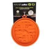 SCREAM COLLAPSIBLE TRAVEL BOWL WITH SUCTION BASE LARGE 350ML [COLOUR:ORANGE]