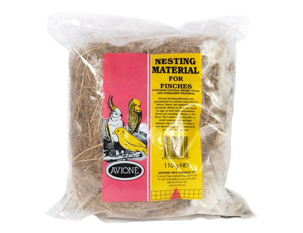 AVIONE NESTING MATERIAL FINCH SWAMP GRASS & FEATHERS 110G