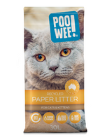 POOWEE CAT LITTER RECYCLED PAPER INK FREE 30LTR