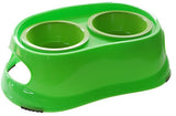 CANINE CARE DOG BOWL PLASTIC RAISED DOUBLE [SIZE:LARGE 55x35x40cm]