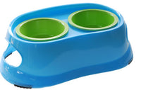 CANINE CARE DOG BOWL PLASTIC RAISED DOUBLE [SIZE:LARGE 55x35x40cm]