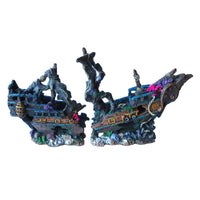 AQUA CARE ORNAMENT SUNKEN SHIP 2 PIECE EXTRA LARGE 