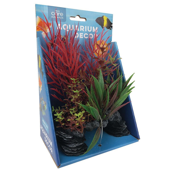 ZD AQUA CARE PLANT AQUARIUM DECOR PLANTED ROCK 18CM [VARIETY:#058]