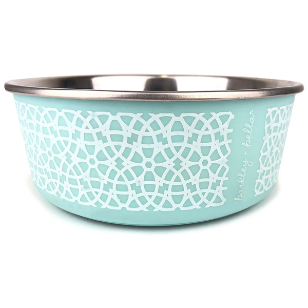 BARKLEY & BELLA DOG BOWL MARRAKESH MINT [SIZE:MEDIUM]
