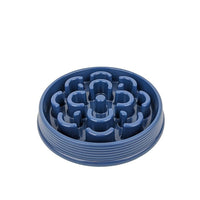 BARKLEY & BELLA DOG BOWL SLOW CHOW MELAMINE [SIZE:MEDIUM COLOUR:BLUE]