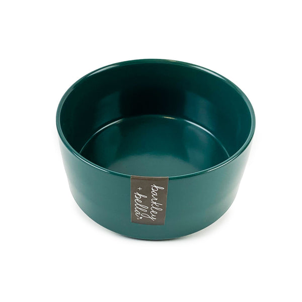 BARKLEY & BELLA DOG BOWL CERAMIC ZEN GREEN [SIZE:1.8LITRES]