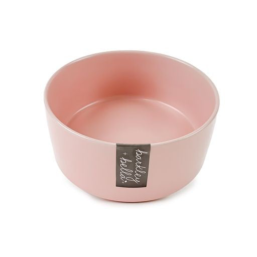 BARKLEY & BELLA DOG BOWL CERAMIC ZEN PINK [SIZE:850ML]