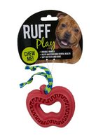 RUFF PLAY DOG TOY RUBBER CHEW [VARIETY:APPLE]