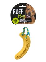 RUFF PLAY DOG TOY RUBBER CHEW [VARIETY:BANANA]