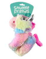 SNUGGLE FRIENDS DOG TOY PLUSH RAINBOW UNICORN WITH ROPE