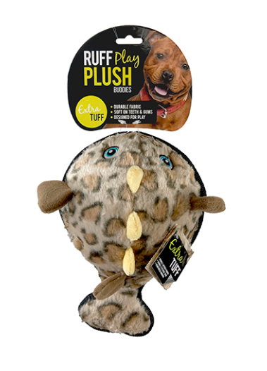 RUFF PLAY DOG TOY PLUSH TUFF BLOWFISH