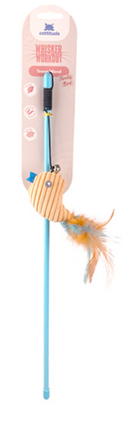 CATTITUDE CAT TOY WHISKER WORKOUT TEASE WAND TWEETY BIRD 