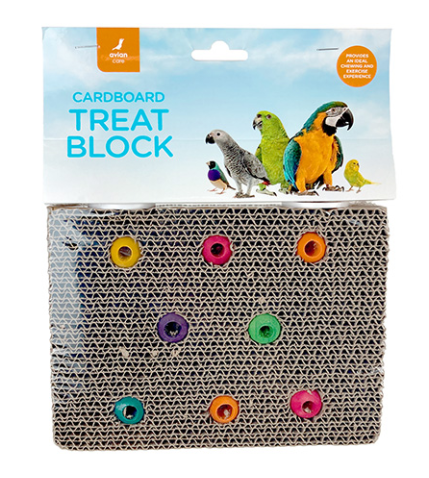 AVIAN CARE BIRD TOY CARDBOARD TREAT BLOCK MEDIUM