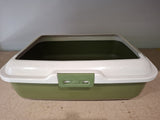 POOWEE LITTER TRAY WITH RIM 50X40X15CM OLIVE