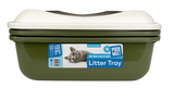 POOWEE LITTER TRAY 4 PIECE WITH SIEVE OLIVE