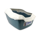 POOWEE LITTER PAN WITH HIGH SIDES & RIM BLUE