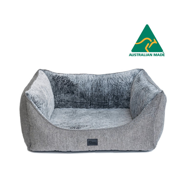 SPG DOG BED HIGH SIDE HIDEOUT ORTHO ARTIC FAUX FUR [SIZE:LARGE]