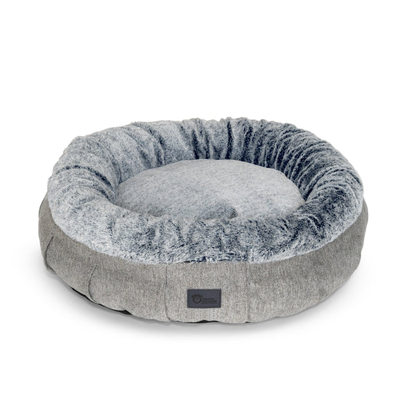 SPG DOG BED HARLEY HARLOW GREY & ARTIC FAUX FUR [SIZE:SMALL]