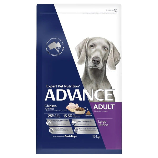 ADVANCE DOG DRY ADULT LARGE BREED CHICKEN & RICE 15KG