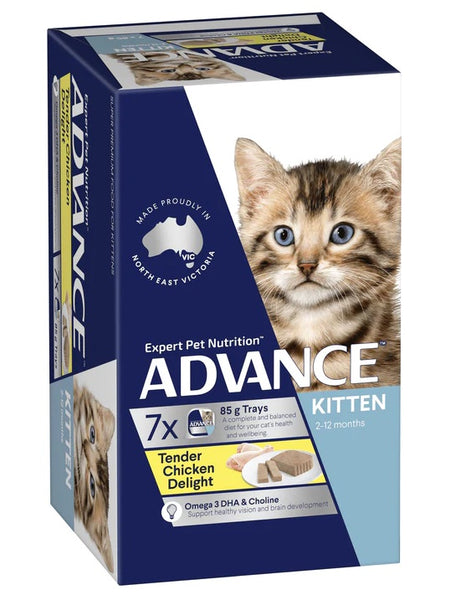 ADVANCE CAT WET  TRAY    KITTEN CHICKEN DELIGHT 85G 