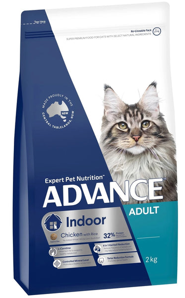 ADVANCE CAT DRY ADULT INDOOR CHICKEN & RICE 2KG