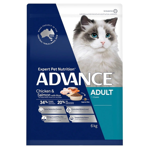 ADVANCE CAT DRY ADULT CHICKEN & SALMON 6KG 