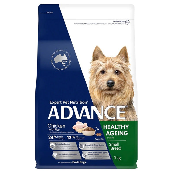 ADVANCE DOG DRY HEALTHY AGEING SMALL BREED CHICKEN & RICE 3KG