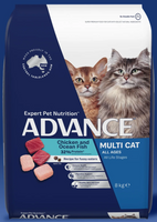 ADVANCE CAT DRY ADULT MULTI-CAT CHICKEN & OCEAN FISH 8KG