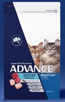 ADVANCE CAT DRY ADULT MULTI-CAT CHICKEN & OCEAN FISH 4KG